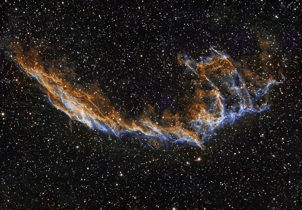 El Segmento De La Nebulosa Del Velo Costellazione Del Cygnus Starfield